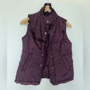 Purple bubble vest ruffle detail